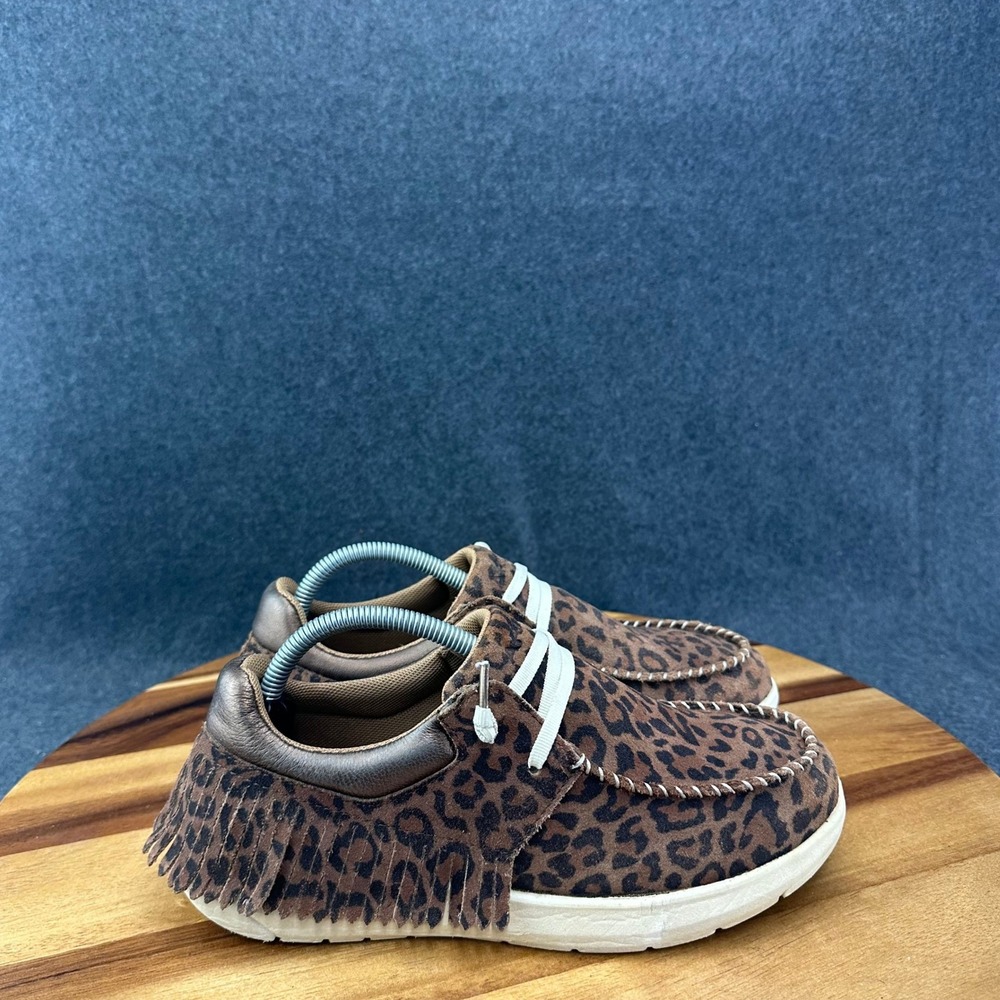 Ariat Hilo Fringe Women's Leopard Print Shoes Size 6.5 B Medium 10046956
